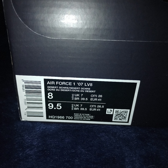 NWB Nike Air Force 1 07 Desert Ochre LV8 Men's size 8 or Women 9.5 - Picture 11 of 12